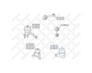 Опора двигателя левая для Lexus ES (SV40) 2006-2012 новый