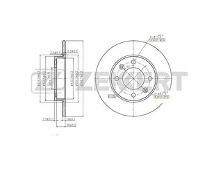 Диск тормозной задний для Citroen C3 2002-2009 новый