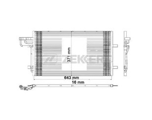 Радиатор кондиционера (конденсер) для Ford Focus II 2008-2011 новый