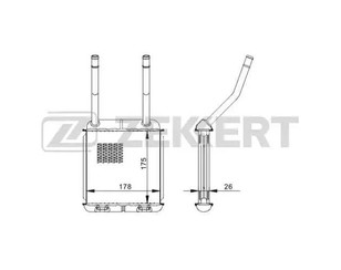 Радиатор отопителя для Opel Astra F 1991-1998 новый