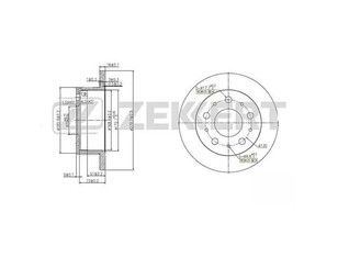 Диск тормозной задний для Citroen Jumper 230 1994-2002 новый