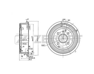 Барабан тормозной для Chevrolet Lanos 2004-2010 новый