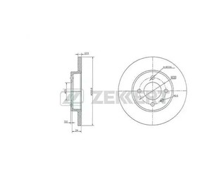 Диск тормозной передний не вентилируемый для Chery Amulet (A15) 2006-2012 новый