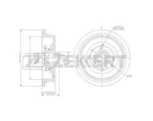 Барабан тормозной для Audi 80/90 [B3] 1986-1991 новый