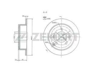 Диск тормозной задний для Hyundai Sonata IV (EF)/ Sonata Tagaz 2001-2012 новый