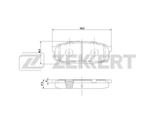 Колодки тормозные задние дисковые к-кт для Lexus LX 570 2007> новый