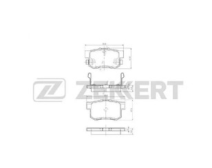 Колодки тормозные задние дисковые к-кт для Honda Accord V 1993-1996 новый