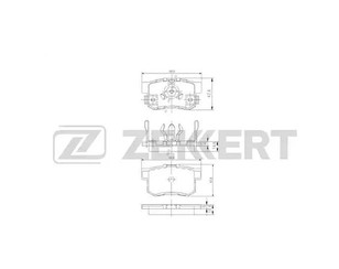 Колодки тормозные задние дисковые к-кт для Honda Crosstour 2010-2015 новый