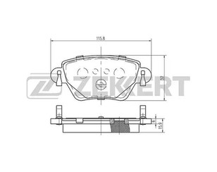 Колодки тормозные задние дисковые к-кт для Jaguar X-TYPE 2001-2009 новый