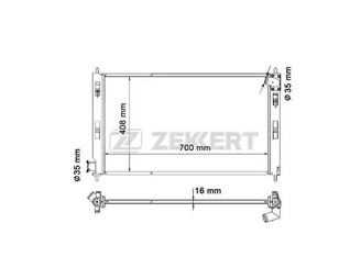 Радиатор основной для Citroen C-Crosser 2008-2013 новый