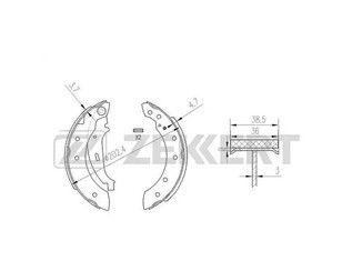 Колодки барабанные к-кт для Citroen ZX 1991-1997 новый