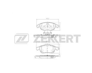 Колодки тормозные передние к-кт для Citroen C4 II 2011> новый