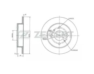 Диск тормозной задний для Nissan Almera N16 2000-2006 новый