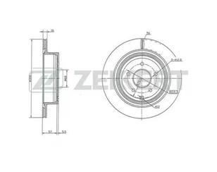 Диск тормозной задний для Nissan Murano (Z50) 2004-2008 новый