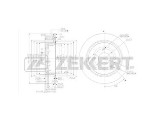 Диск тормозной задний для Nissan Tiida (C11) 2007-2014 новый