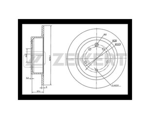 Диск тормозной задний для Nissan Teana J32 2008-2013 новый