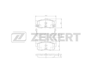 Колодки тормозные задние дисковые к-кт для Nissan Maxima (A33) 2000-2005 новый