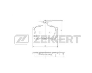 Колодки тормозные задние дисковые к-кт для Audi 80/90 [B3] 1986-1991 новый