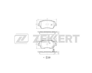 Колодки тормозные передние к-кт для Suzuki Splash 2008-2015 новый