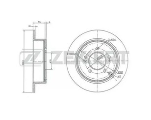 Диск тормозной задний для Hyundai Trajet 2000-2009 новый