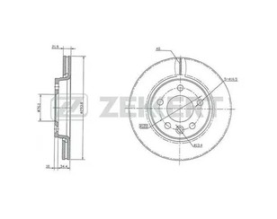 Диск тормозной задний для VW Transporter T5 2003-2015 новый