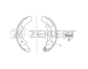 Колодки барабанные к-кт для Daewoo Matiz (M100/M150) 1998-2015 новый