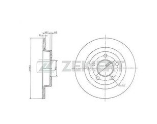 Диск тормозной задний для Mazda Mazda 5 (CW) 2010-2016 новый