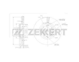 Диск тормозной передний вентилируемый для Mazda Mazda 6 (GH) 2007-2013 новый