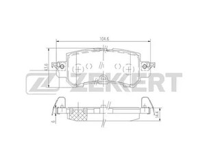 Колодки тормозные задние дисковые к-кт для Mazda CX 5 2012-2017 новый