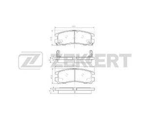 Колодки тормозные задние дисковые к-кт для Mitsubishi Galant (DJ,DM) 2003-2012 новый