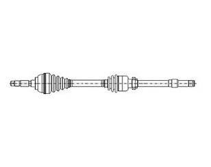 Полуось передняя правая для Peugeot 206 1998-2012 новый