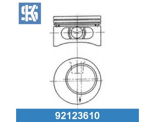 Поршень 0.5 для Opel Kadett E 1984-1992 новый