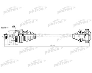 Полуось задняя левая для BMW Z4 E85/E86 2002-2008 новый