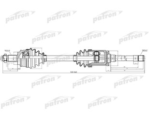 Полуось передняя правая для BMW X3 E83 2004-2010 новый