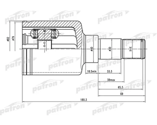 ШРУС внутренний передний 26 для Ford Transit/Tourneo Connect 2002-2013 новый