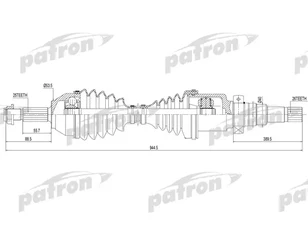 Полуось передняя правая для Ford Focus I 1998-2005 новый