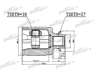 ШРУС внутренний передний для Honda Civic (MA, MB 5HB) 1995-2001 новый