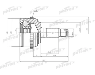 ШРУС наружный передний для Honda Civic 2001-2005 новый