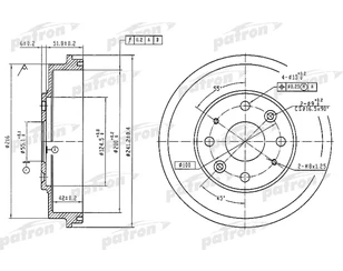 Барабан тормозной для Mazda 323 (BA) 1994-1998 новый