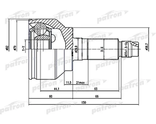 ШРУС наружный передний для Mazda Mazda 3 (BL) 2009-2013 новый