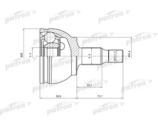 ШРУС наружный передний 25 для Mercedes Benz W221 2005-2013 новый