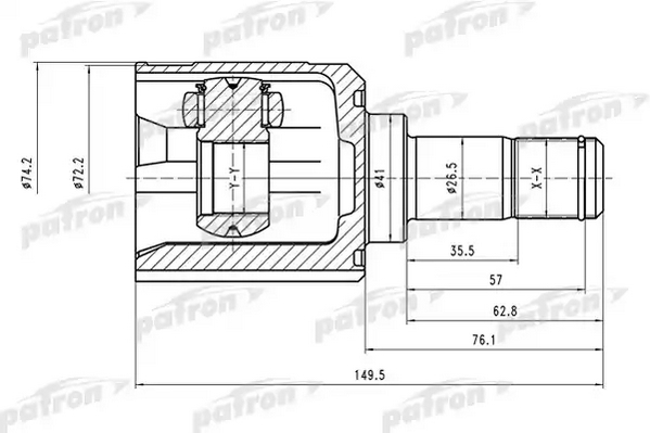 ШРУС внутренний передний