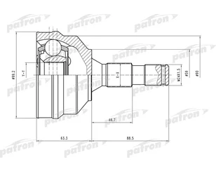 ШРУС наружный передний для Citroen C4 2005-2011 новый