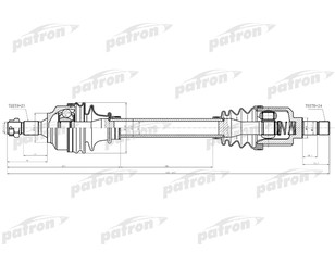 Полуось передняя левая для Citroen C4 Grand Picasso 2006-2014 новый