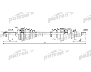 Полуось передняя правая для Citroen C1 2005-2014 новый