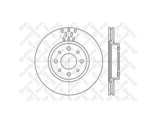 Диск тормозной передний вентилируемый для Fiat Tipo 1993-1995 новый