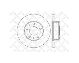 Диск тормозной передний вентилируемый для Fiat Ducato 244 (+Elabuga) 2002-2006 новый