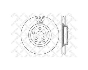 Диск тормозной передний вентилируемый для Fiat Scudo I 1994-2007 новый