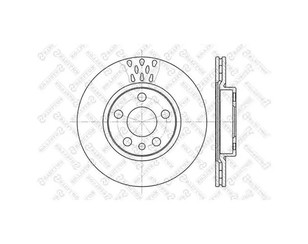 Диск тормозной передний вентилируемый для Fiat Scudo I 1994-2007 новый