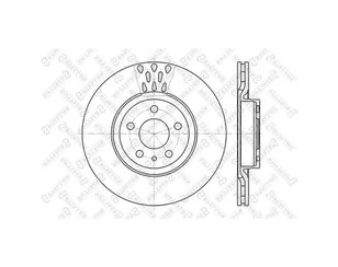 Диск тормозной передний вентилируемый для Alfa Romeo 147 2001-2010 новый